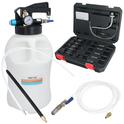 GEPCO 10L Druckluft Öl Absaugen Befüllen Gerät inkl. Getriebe Adapter kompatibel mit VW Audi Mercedes Porsche VAG für DSG CVT