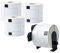 Aomya 4 Rollen DK-1202 gestanztes Versand-Etikett kompatibel mit BRO DK1202 62 mm x 100 (2-3/7 4) 1 nachfüllbarer Patrone für QL-700 ql-710W QL-720NW QL-570 QL-810W Drucker 300 Etiketten pro Rolle.