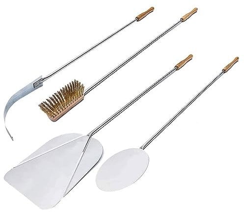 GIEMME 4-teiliges Pizzaschaufelset Ø 33 cm für 100/110 cm tiefe Öfen