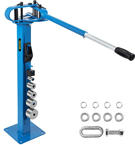 VEVOR Cintreuse Manuelle Presse de plancher en métal type de sol 7 matrices Poignée télescopique montable de 1-3