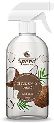 Speed Gloss-Spray Coconut, Schweif- und Mähnenspray für Pferde, mit exotischem Kokosduft, ultraleichte Kämmbarkeit, Perlglanzeffekt, minimiert Haarbruch (0,5 l)