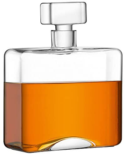 LSA International G1690-36-301 Cask Rectangle Decanter, Glass, 1000 milliliters, Transparent