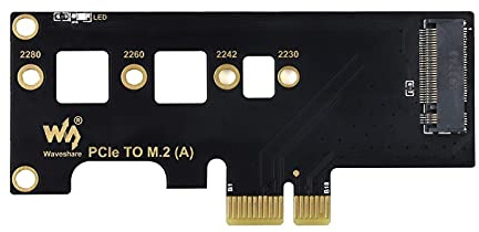 Coolwell PCIe to M.2 Adapter, Supports Raspberry Pi Compute Module 4 (CM4), Faster Reading/Writing,Compatible Different Sizes of M.2 SSD