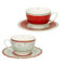 Brandani . Set 2 Tazzine 52372 caffè Porcellana Connubio Verde Rosso