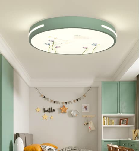 LED Kinder Deckenleuchten Modern Schlafzimmer Deckenlampe Acryl küchenlampen 18W Gang Deckenbeleuchtung Badlampe Weißes Licht 6000K Flur Balkon Wohnzimmer eingang Ø30cm,Grün