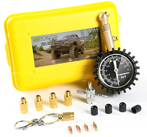 ATsafepro Reifendruckprüfer 75PSI, 4-in-1 Reifendruckprüfer Auto mit Reifendruckmesser Professional für Offroad-Fahrzeuge, Ventilablassventil zum Schnellen Ablassen von Jeep, Lastwagen, SxS, ATV