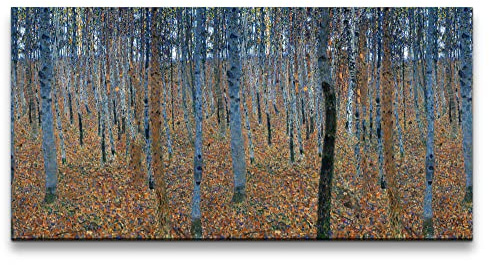Remaster 120x60cm Gustav Klimt's Beech Grove Birken zeitlose Kunst Weltberühmt Kunstvoll