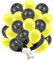 Creative Balloons Gelbe schwarze Luftballons, 12,7 cm, kleine Luftballons, Bienen-Themenparty, Luftballons für Geburtstag, Hochzeit, Babyparty, Party-Dekoration, Zubehör, 30 Stück (5 BLK YLW)