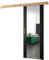 Système de portes coulissantes Salwador 2 Set complet pour portes coulissantes, Portes intérieures avec miroir, Design moderne (Noir Mat/Grille: Chêne Artisan/Poignée: Or)
