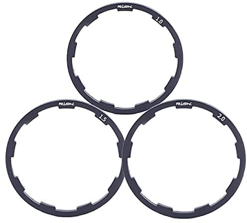 lohill 3 Stück Fahrrad Tretlager Wellenscheiben, Aluminiumlegierung Innenlager Spacer Reilauf Unterlegscheiben Unterlegscheiben, Kassette Schwungrad Naben Spacer, für Mountainbike (1/1,5/2mm)