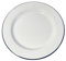 Thorness 26CM White Enamel Dinner Plate | Large Deep Meal Plate for Traditional Dinners, Pies & Sides