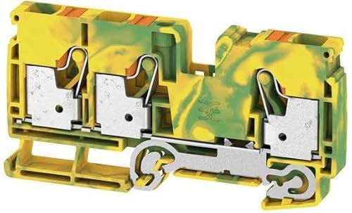 Weidmüller A3C 10 PE Schutzleiter-Reihenklemme, PUSH IN, 10 mm², 1000 V, grün/gelb (25 Stck.)