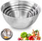 Lot de 5 bols mélangeurs en acier inoxydable - Saladiers en acier inoxydable - Bol mélangeur en acier inoxydable - Bol de cuisine - Bol de service 1 l, 1,5 l, 2 l, 2,5 l, 3,5 l - Saladier en acier