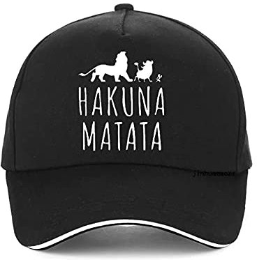 VELUNE Baseballkappen Mode Hakuna Matata Brief Druck Baseballkappen 100% Baumwolle Pumba Hüte Männer Frauen Sommer Sonnenkappe im Freien Unisex Snapback Hut Geschenk