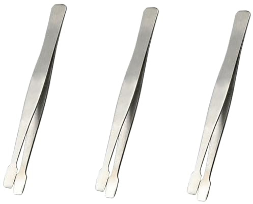 UKCOCO 12stücke Teiliges Aus Edelstahl-flachkopfzangen Für Falsche Wimpern Ergonomische Pinzette Für Anwendung Und Anpassung Von Wimpern Für Make-up Und Kreative Bastelarbeiten