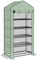 Outsunny Serre de Jardin PE avec étagères 5 Niveaux, Serre de Balcon, bâche renforcée 135 g/m², châssis en Acier, Porte zippée Enroulable, pour légumes Plantes Fleurs, 90x49x193cm, Vert