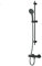 Set für Dusche - Brausethermostat & Duschset, Brauseset - Handbrause, Duschstange und Thermostat, Duschset und Duschthermostat, rund, Duscharmatur mit Thermostat für Badezimmer, F428TA46, Schwarz matt