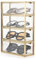 SUMTree Boîte de rangement pour lunettes de soleil avec 4 tiroirs en verre doré transparent 26 x 18 x 6,9 cm