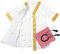 IBTOM CASTLE Baby Jungen Muslimischen Ramadan Robe Langarm Abaya Sets Eid Kaftan Dubai Islamische Outfits Neugeborene Arabisch Roben Kaftan+Abaya+Kopftuch Weiß 12-24 Monate