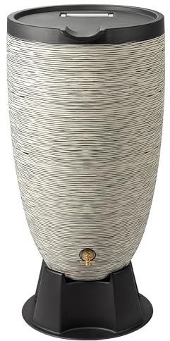 RTS Home Accents Newport Slate Rain Barrel with Stand and Lid