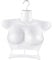 harayaa Hängender Mannequin Torso, Weiblicher Oberkörper, Schneiderpuppe mit Haken, Kleider, Hemd, Unterwäsche, Präsentationsständer für Fenster, Weiß