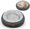 EvcgoX Hundebett flauschig，Hundekorb- Ø70 cm Donut Hundekissen,waschbare Hundekorb,Hundebett für mittelgroße Hunde Doppelseitiges Hundekissen für alle Jahreszeiten (Grau)