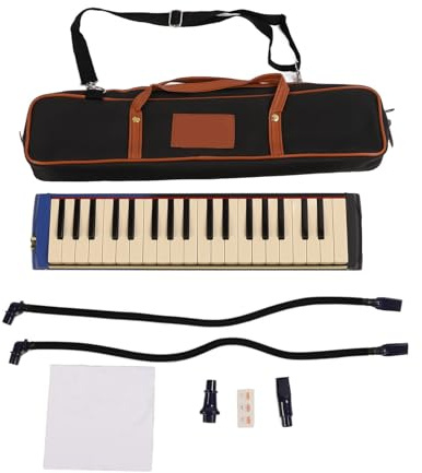 Nurnesy Strumento per Melodica Professionale a 37 Tasti, per Studenti e Principianti con Borsa, Realizzato in Materiale ABS