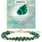 Farfume Armband Damen Edelstein Perlen Armbänder, Chakra 4mm Kristall Natürliche Echte Steine Schmuck Geschenke für Frauen(Malachit)