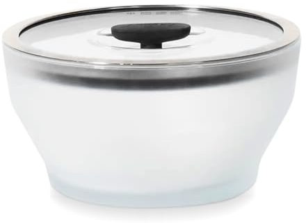 Anyday 8-Cup Microwave Cookware & Glass Container with Glass Lid, Plastic-Free Deep Food Storage | Stackable Airtight Steamer with Vented Lid for Microwave-Safe Reheating, Steaming Vegetables & Rice