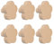 MOROBOR Lot de 6 boutons de placard en bois de hêtre en forme de fleur avec vis auto-adhésives pour commode, tiroir