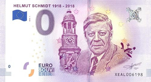 0 Euro Schein Helmut Schmidt 1918-2018 · Deutschland · Souvenir o Null € Souvenirschein