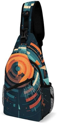 VFMKT Dart-Schultertasche, wasserdicht, leicht, Crossbody-Brusttasche, lässig, Reisen, Wandern, Tagesrucksack für Damen und Herren, Stil, 38x20cm
