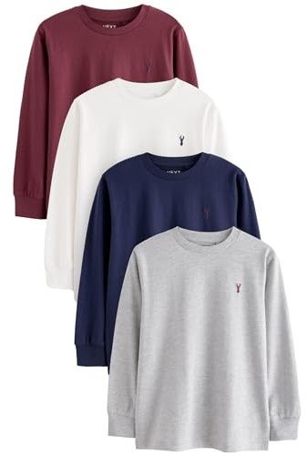 NEXT Jungen Gemütliche Langarmshirts im 4er-Pack