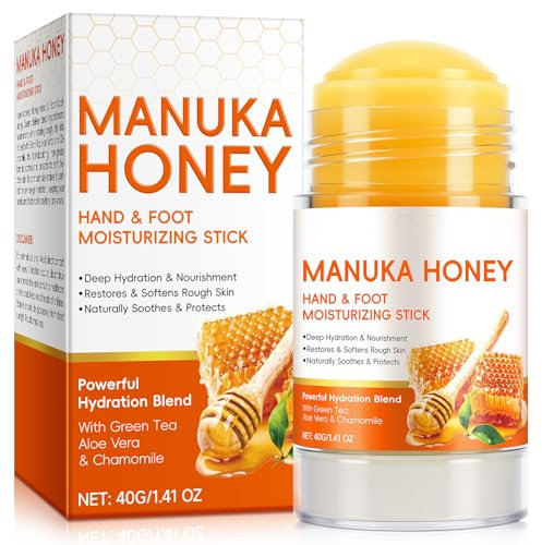 Crema de Talones y Codos de Miel Manuka, Hidratante y Exfoliante para Talones y Pies Secos, Reducción de Callos y Callosidades, Agrietados y Reblandecientes, para Piel Suave y Saludable, 40 g