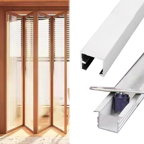 Xyrona Binario per Porta Scorrevole Binario per Porta Scorrevole Interna con Binario a Terra, Kit Ferramenta per Porta a Battente Bypass per Impieghi Gravosi(3m/118in Track for 3 Doors)