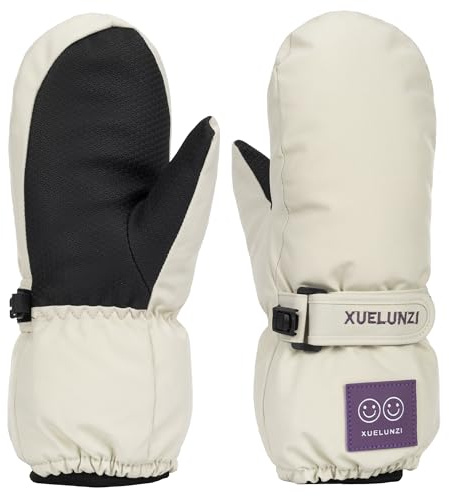 OVOY Kids-Ski-Mittens for Boys-Girls 7-12 Years, Windproof Warm Fleece Lined Winter Snow Gloves for Skiing & Cold Weather
