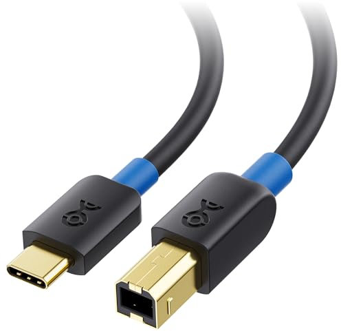 Cable Matters Cable Impresora USB C 3m (Cable USB Impresora, Cable USB Tipo C a USB 2.0 Tipo B) en Negro - 3 metro