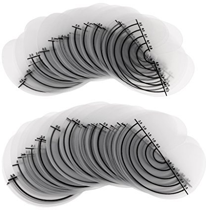 Sharplace Lot 50Pcs Scalp Heat Glue Thermal Discs Guards Hair Template with Measurements for Hair Extensions