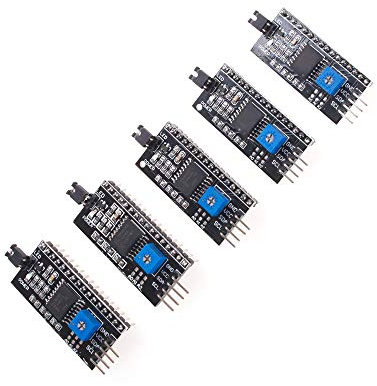 ANGEEK 5 pezzi I2C/IIC/TWI Moduli di interfaccia seriale scheda compatibile con Arduino R3 LCD 1602 2004 LE Display