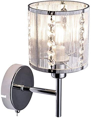 GLOBO LIGHTING Wandleuchte WALLA Chrom, Metallstäbe silber metallic 15091W Norme