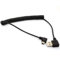 Coiled Mini USB Cable, 90 Degree Spring USB 2.0 to Mini USB Cable Cord, Right Angle Charging and Sygn Mini USB Adapter Lead