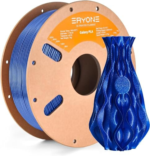 ERYONE Funkelndes Glitzer-glänzendes PLA Filament voor 3D Druker, 1.75mm+/-0.03mm, 1kg/Spool, Blau