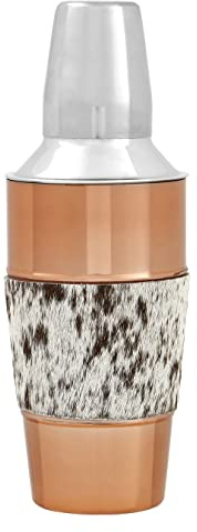 Albany Cocktail Shaker, Cowhide/Copper