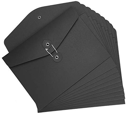 Mappe Kraftpapier A5 Kraftkarton 10 Stück Präsentationsmappe Tragbar Präsentationsmappe Stabil Sammelmappe mit Schnalle Organisation Externe Taste Wickeldichtung Bewerbungsmappe für Büro Schule