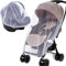 Zanzariera per bambini, 2 pezzi, adatta per passeggini, seggiolini auto, protezione ultra fine, perfetta contro zanzare, api, insetti volanti (bianco)