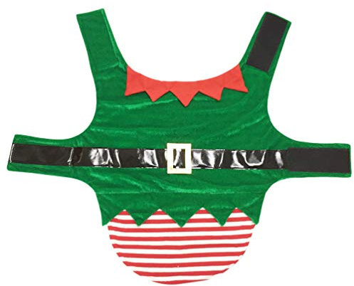 Balacoo Elf Hundekostüm Weihnachten Haustier Kleidung Lustige Hundekleidung für Weihnachten Party Cosplay Zubehör (Grün L)