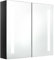 vidaXL LED Bad Spiegelschrank Badezimmerspiegel Badspiegel Spiegel Badschrank Badezimmerschrank Hängeschrank Wandschrank Glänzendes Schwarz 62x14x60cm