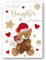 Second Ave Weihnachtskarte für Tochter mit Bärenherzen