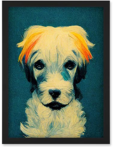 Doppelganger33 LTD Border Terrier Dog Artwork Framed Wall Art Print A4