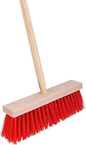 Synx Tools Harte Gartenbesen Nylon - 30 cm - Straßenbesen - Besen - Veger - Außenbesen mit Stiel 120 cm - Reinigungsartikel - Schrubbebürsten